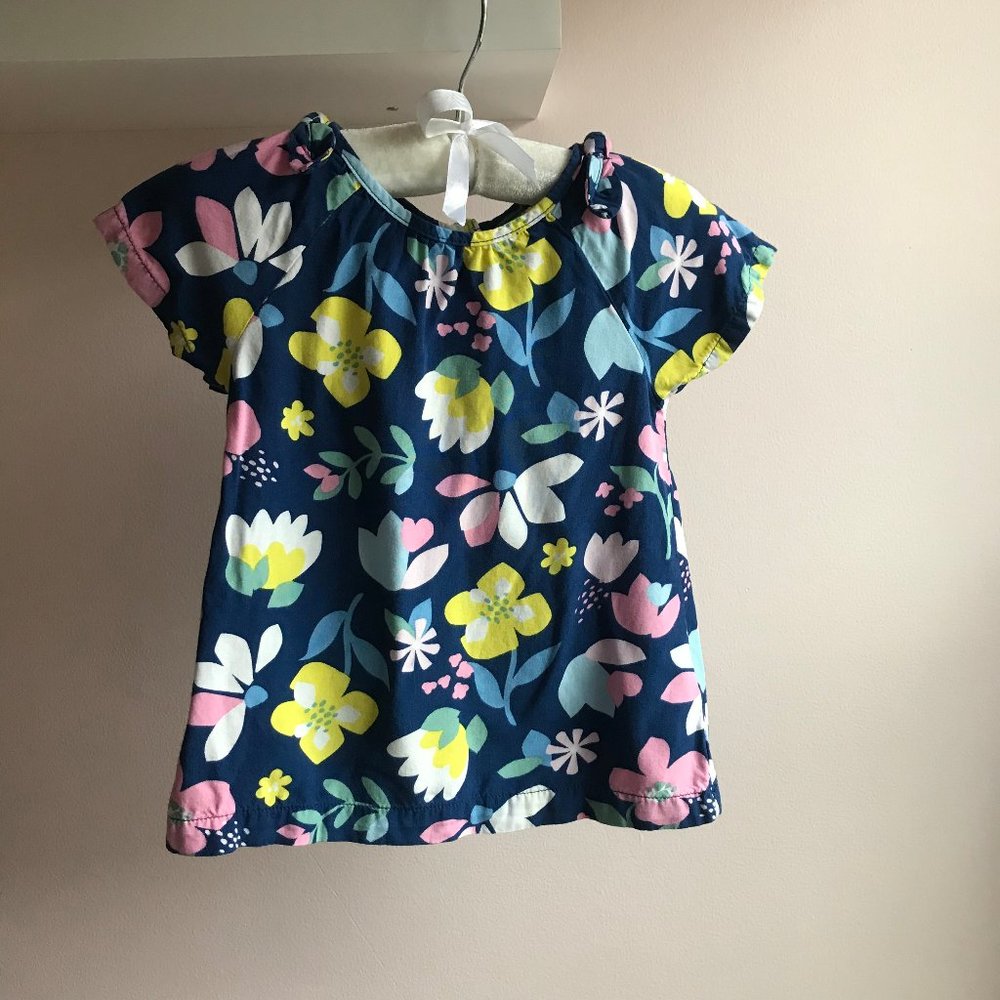Carters Floral Short Sleeve Shirt 24 Months